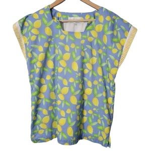 Brooke Wright Square Neck Lemon Print Top